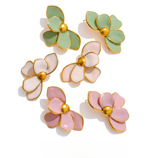 Waterproof Pastel Petals – 18K Gold Plated