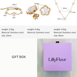 Waterproof Elegant White Shell Flower Jewelry Set