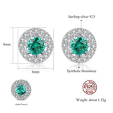 Round Stud Earrings in Sterling Silver - Nature's Symphony of Love