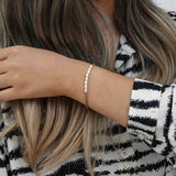 Waterproof Freshwater Pearl & Woven Chain Bracelet - 18K Gold Plated