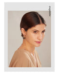 Waterproof Petal Fan Flower Drop Earrings - 18K Gold Plated