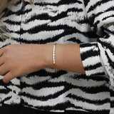 Waterproof Freshwater Pearl & Woven Chain Bracelet - 18K Gold Plated