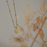 Elegant 18K Gold Leaf Pendant Necklace 40+5 cm (adjustable)