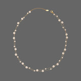 Waterproof Pearl Chain Necklace—18K gold-plated, lightweight