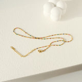 Rainbow Boho Necklace premium titanium steel with a durable 18K gold