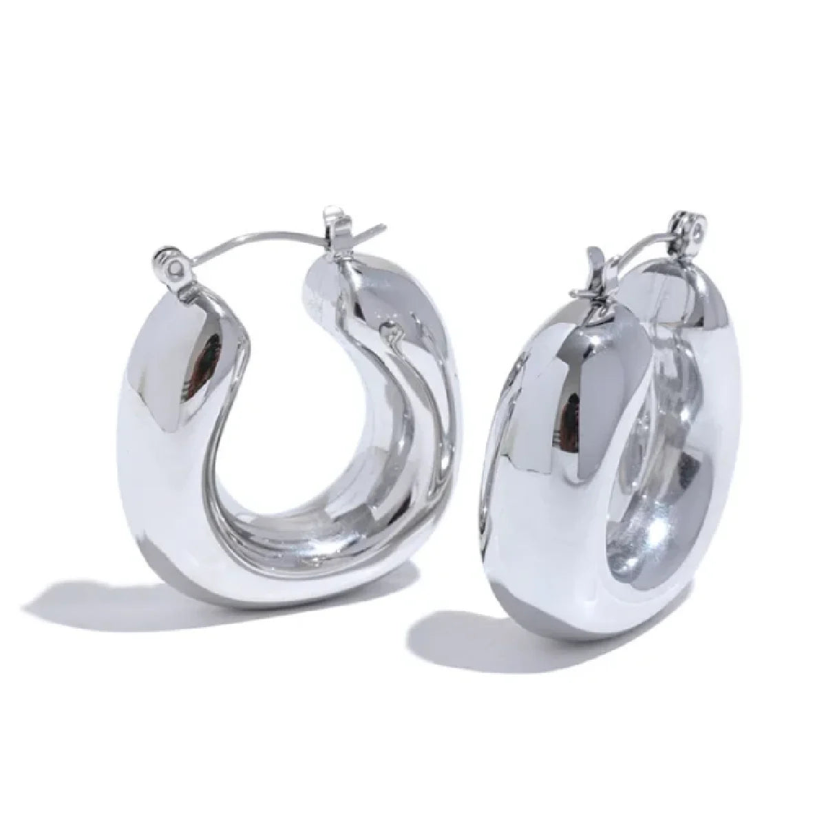 Waterproof U Shape Earrings Silver color