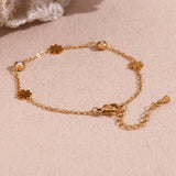 Waterproof Flower Bracelet - 18K Gold Plated
