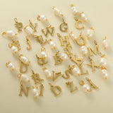 Waterproof Gold Choker with Pearl & Initial Pendant - 18K Gold Plated