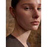 Waterproof Natural Shell Flower Stud Earrings - 18K Gold Plated