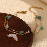 Waterproof Fish Tail Anklet - 18K Gold Plated