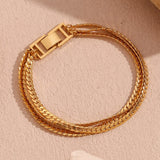 Waterproof Elegant Triple Layer Gold Bracelet - 18K Gold Plated