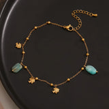 Waterproof Charming Fish Pendant Anklet - 18K Gold Plated