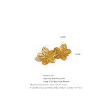 Waterproof Golden Flower Stud Earrings - 18K Gold Plated