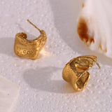 Waterproof Geometric Trapezoid Earrings - 18K Gold Plated