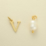 Waterproof Gold Choker with Pearl & Initial Pendant - 18K Gold Plated