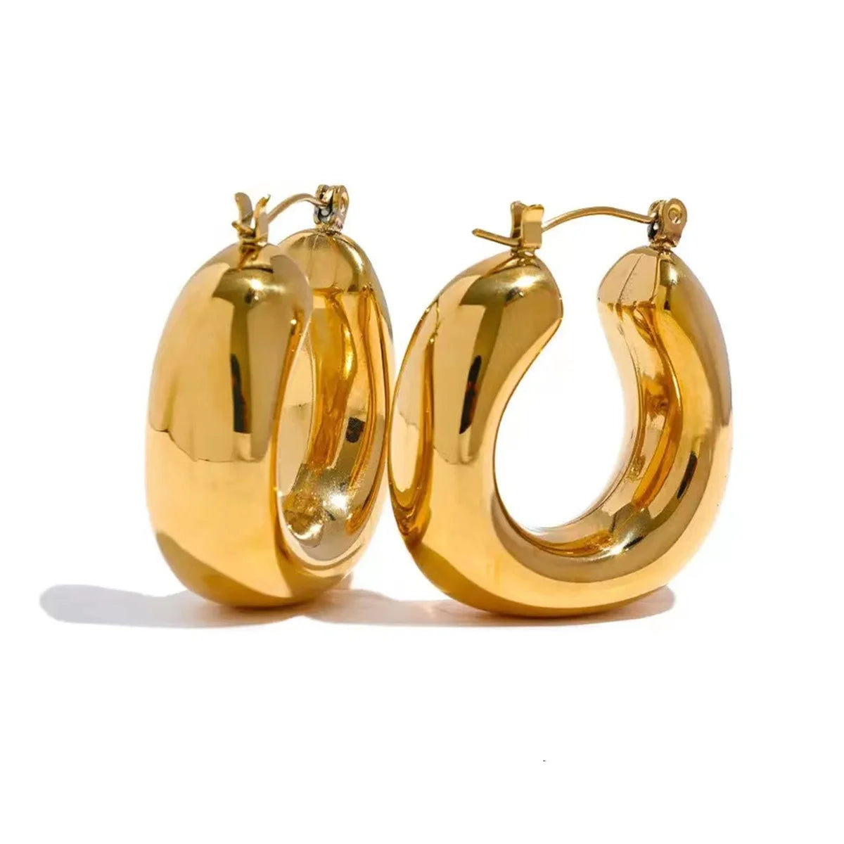 Waterproof U Shape Earrings - 18K Gold Plated