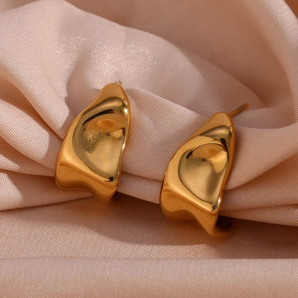 Waterproof Geometric Trapezoid Earrings - 18K Gold Plated