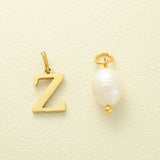 Waterproof Gold Choker with Pearl & Initial Pendant - 18K Gold Plated