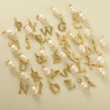 Waterproof Gold Choker with Pearl & Initial Pendant - 18K Gold Plated