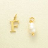 Waterproof Gold Choker with Pearl & Initial Pendant - 18K Gold Plated
