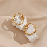 Waterproof Knot Hoop Earrings - 18K Gold Plated