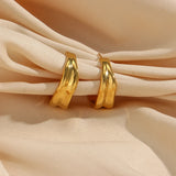 Waterproof Classic Gold Hoop Earrings - 18K Gold Plated