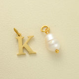 Waterproof Gold Choker with Pearl & Initial Pendant - 18K Gold Plated