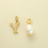Waterproof Gold Choker with Pearl & Initial Pendant - 18K Gold Plated