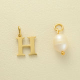Waterproof Gold Choker with Pearl & Initial Pendant - 18K Gold Plated