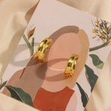 Waterproof Classic Gold Hoop Earrings - 18K Gold Plated