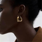 Waterproof U Shape Earrings - 18K Gold Plated