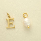 Waterproof Gold Choker with Pearl & Initial Pendant - 18K Gold Plated