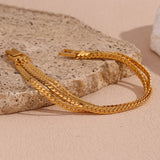 Waterproof Elegant Triple Layer Gold Bracelet - 18K Gold Plated