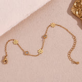Waterproof Flower Bracelet - 18K Gold Plated