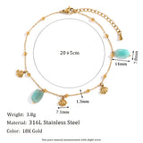 Waterproof Charming Fish Pendant Anklet - 18K Gold Plated