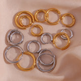 Waterproof Gold Hoop Earrings - 18K Gold Plated - 10mm to 16mm