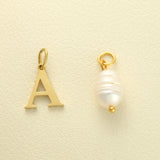 Waterproof Gold Choker with Pearl & Initial Pendant - 18K Gold Plated