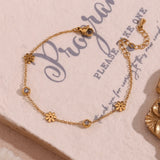 Waterproof Flower Bracelet - 18K Gold Plated
