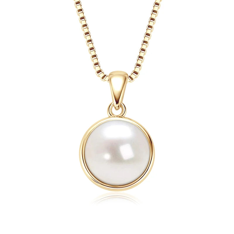 Pearl Pendant Necklace - Gold Plated Sterling Silver