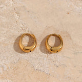 Waterproof Gold Hoop Earrings - 18K Gold Plated