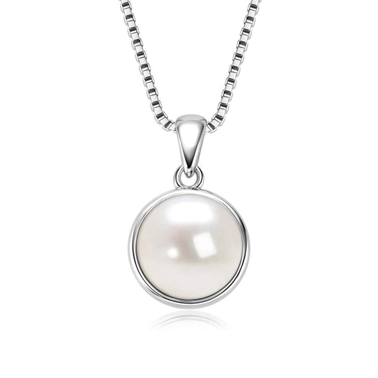Pearl Pendant Necklace - Gold Plated Sterling Silver
