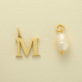 Waterproof Gold Choker with Pearl & Initial Pendant - 18K Gold Plated