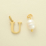 Waterproof Gold Choker with Pearl & Initial Pendant - 18K Gold Plated