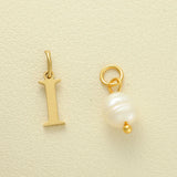 Waterproof Gold Choker with Pearl & Initial Pendant - 18K Gold Plated