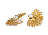 Waterproof Chrysanthemum Flower Earrings - 18K Gold Plated