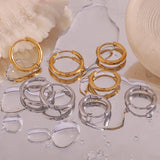 Waterproof Gold Hoop Earrings - 18K Gold Plated - 10mm to 16mm