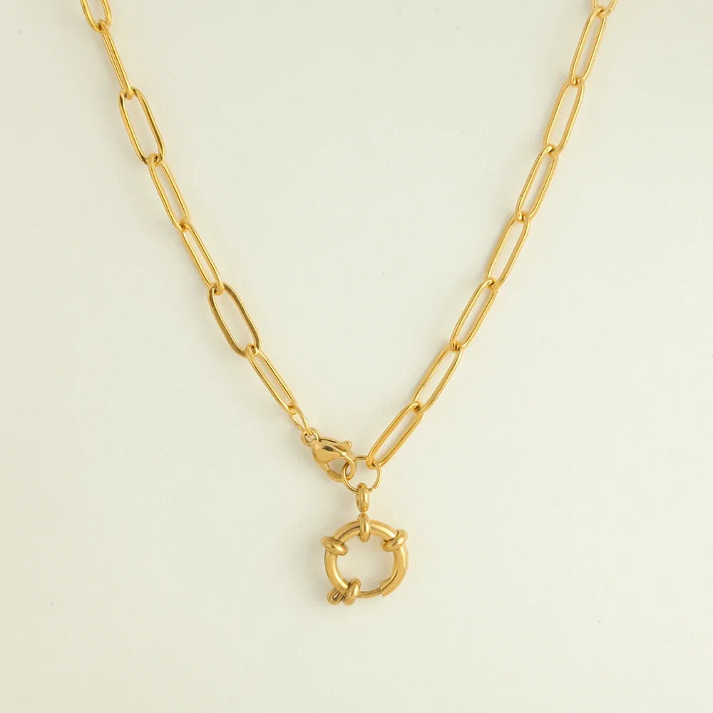 Waterproof Gold Choker with Pearl & Initial Pendant - 18K Gold Plated