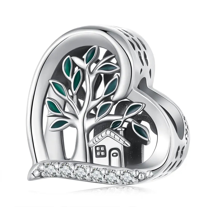 Tree of Life and house Charm in Silver