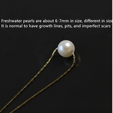 Waterproof Elegant Pearl Necklace - 18k Gold Plated