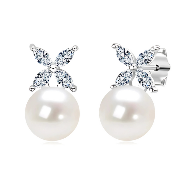 ★ TATIANA★ Silver 925 Grace Pearl Jewel Stud Earrings EC3 Amazon.com: LILITHKISS Twinkle Pearl Bow Dangle & 925 Silver